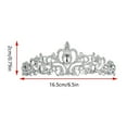 thumbnail image 2 of HLONK Women Kids Tiara Crowns with Comb Pins Imitation Crystal Glitter for Rhinestone, 2 of 21