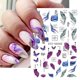 thumbnail image 1 of 6 pegatinas de mariposas de mármol para uñas, calcomanías autoadhesivas 3D de rayas de acuarela para manicura., 1 of 5