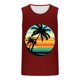 thumbnail image 2 of Mens Camisetas de Verano Casual sin Mangas de Impresión Suéter Cuello Redondo Deportes Superior, Poliéster, 2 of 4