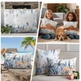 thumbnail image 5 of Blue Pumpkin Coastal Fall Outdoor Waterproof Pillow Covers, Thanksgiving Ocean Botanical Coral Decorative Square Throw Pillowcase Sofa Cushion Sham for Patio/Couch/Chair, 24"x24" 2 Pack, 5 of 8