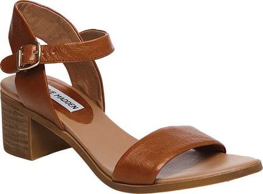 Steve Madden Women s Versatile Leather April Block Heel Sandal with Buckle Fastening Walmart