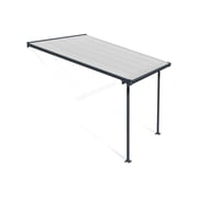 Palram - Canopia Feria 10 x 10 Polycarbonate/Galvanized Steel Patio Cover - Gray/Clear