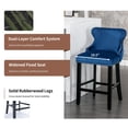 thumbnail image 6 of EHANCIS Set of 2 Counter Height Bar Stools, Modern Velvet Upholstered Counter Chair with Backrests, Home Kitchen Island Leisure Chairs with Solid Wood Legs(Blue ), 6 of 6