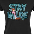 thumbnail image 3 of Zootopia 2 - Nick The Fox Stay Wilde - Juniors Fitted Short Sleeve Graphic T-Shirt, 3 of 5