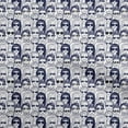 thumbnail image 1 of oneOone Cotton Cambric Navy Blue Fabric People Doodle Art Craft Projects Decor Fabric Printed By The Yard 42 Inch Wide, 1 of 6