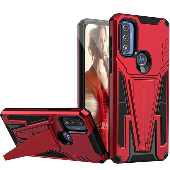 [PST] Motorola Moto G Pure 2021 / G Puissance 2022 / G Jouer 2023 Étui Rigide, Robuste Protection Antichoc Étui de Téléphone Dur avec Béquille