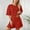 Red, variant on Hauaitttt Ladies Fashion Pajama Set Solid Color Loose Shorts Set Women Night Sleepwear Womens Extra Small Pajamas Linen Pajamas Women Set Womens Pajamas Set plus Size Women Pajamas Set Womens Button