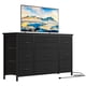 thumbnail image 1 of Yeshouse Cómoda de 10 cajones para armario, 55" Tv Stand, 47" cómoda de tela ancha con tomas de corriente, 1 of 8
