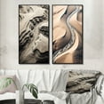 thumbnail image 1 of Designart "Desert Oasis Rivers among Eternal Dunes I" Desert Framed Wall Art Set Of 2 - Global White Framed Canvas Set For Living Room Decor, 1 of 6