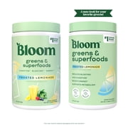 Bloom Nutrition Greens & Superfoods Powder, Frosted Lemonade, 25 Servings