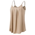 thumbnail image 2 of Doublju Women's Front Pleated Cami Tank Top with Plus Size, 2 of 3