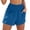 Blue, variant on High Waisted Shorts for Women Summer Stylish Smocked Elastic Waisted Wide Leg Athletic Workout Shorts with Pockets Loose Breathable Comfy Beach Bottoms Navy S