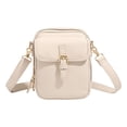 thumbnail image 1 of Mini bolso bandolera vintage de piel para hombre y mujer | Bolso bandolera de gran capacidad con cremallera antirrobo | Correa ajustable para viajes, escuela y uso diario, 1 of 5