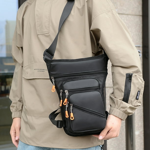 Riñonera Moto Bolsa impermeable para la cintura y la pierna, bolsa multifunción para el muslo para senderismo (negro) Sywqhk Para Estrenar