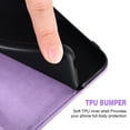 thumbnail image 2 of Compatible with Motorola Moto Z4/Moto Z 4 Play/MotoZ4 Force Wallet Phone Case and Tempered Glass Screen Protector Flip Credit Card Holder Cell Cover for 4Z Motoz4cases MotoZ4Play XT1980-4 2019 Purple, 2 of 5