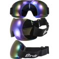 thumbnail image 4 of Birdz Eyewear Starling Sport Skydiving Snowboarding Motorcycle Riding Goggles Blue ReflecTech Mirror Lens, 4 of 4