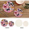 thumbnail image 4 of Coolnut 2Pcs Butterflies Watercolor Pot Holders, Round Cotton Thread Weave Trivets Pot Holders Set for Pot, Bowl, Hot Dishes, Plates, Coasters Home Decor Gifts, 4 of 7