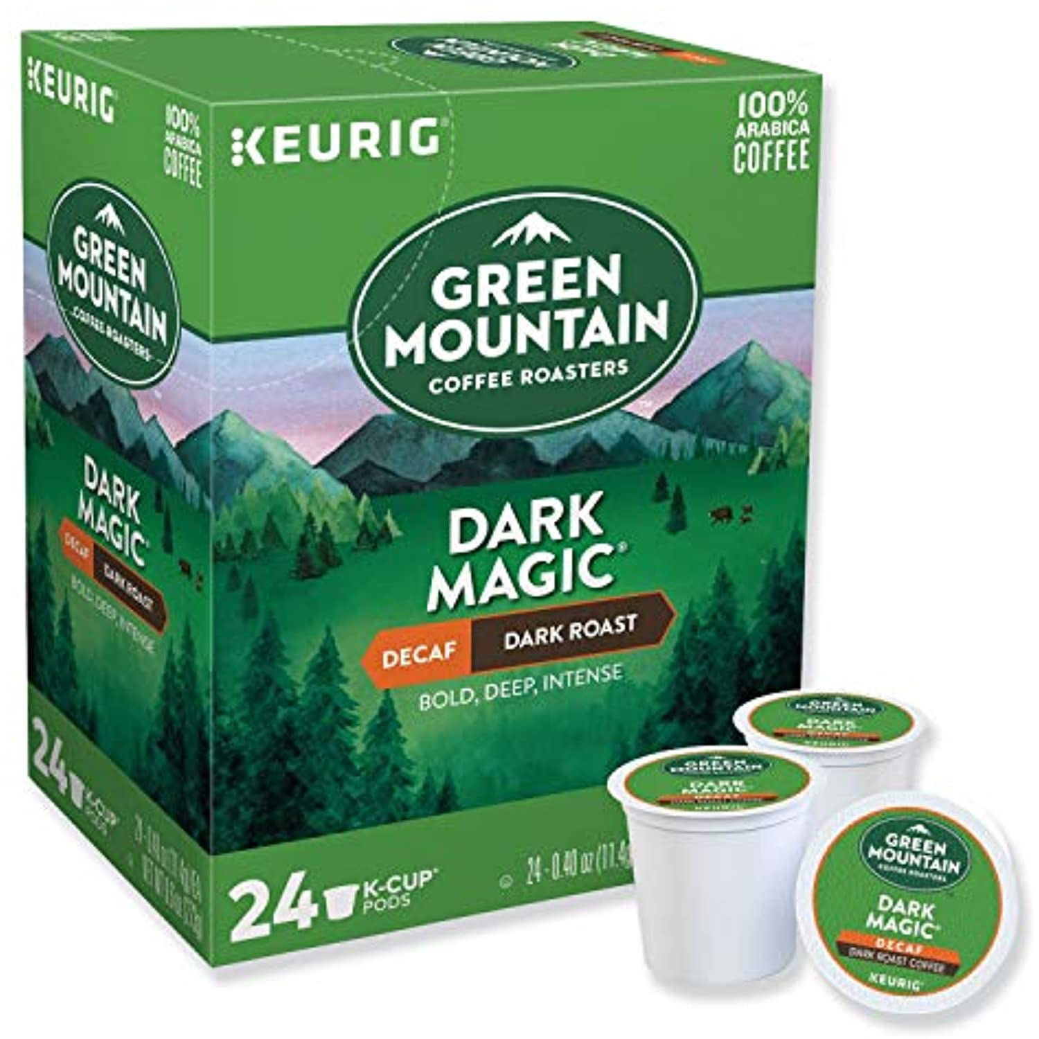 Green Mountain Coffee Decaf Dark Magic, 24Ct K-Cup For Keurig Brewers(Packaging May Vary)