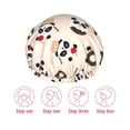 thumbnail image 3 of Yiaed Panda Ice Creams Donuts Print Reusable Shower Cap & Bath Cap & Lined, Oversized Waterproof Shower Caps Designed for all Hair Lengths, 3 of 7