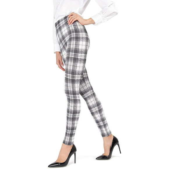 MeMoi Gaban Tartan Shaping Legging Womens Premium Fashion Leggings