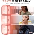 thumbnail image 4 of Pill Organizer Times A Day Day Pill Box - Weekly Pill Organizer Portable Removable Daily Medicine Container Dispenser Case for Vitamin Fish Oil Supplement Pink, 4 of 7