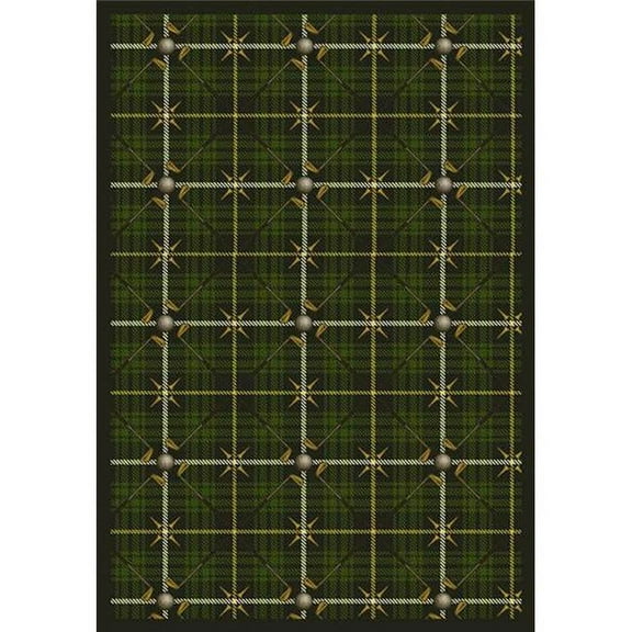 Saint Andrews Pine 5 ft.4 in. x 7 ft.8 in.  WearOn Nylon Machine Tufted- Cut Pile Sports Rug