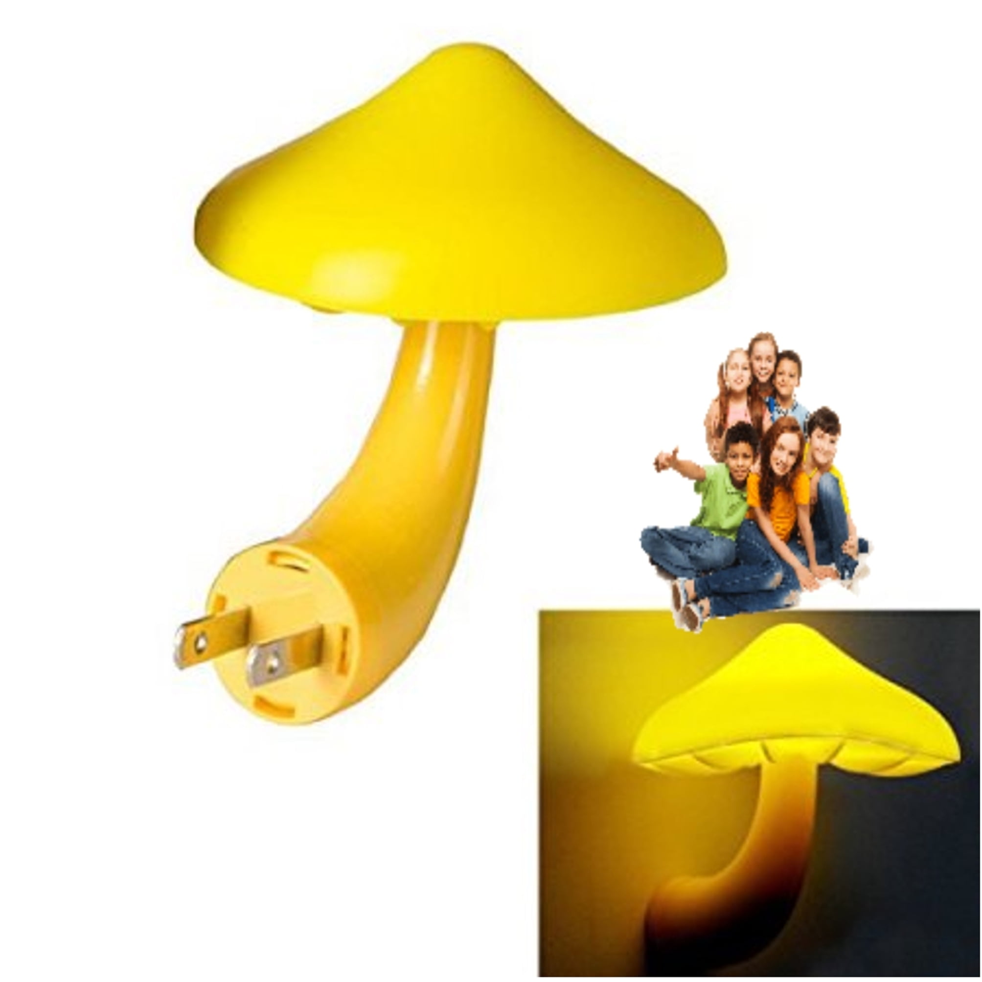 cool Nightlight for home decoration!Yellow fungus with LED controlled by sensor 