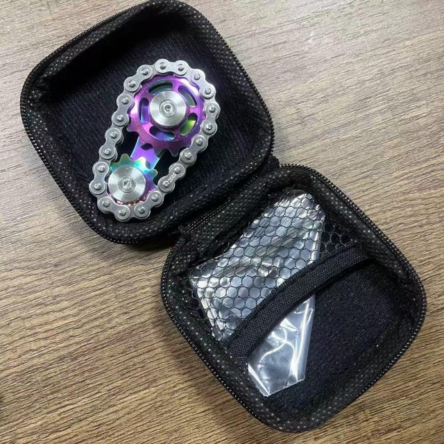 新款链条指尖陀螺齿轮金属玩具SprocketsChains EDC 链齿飞轮批发as the picture Deng Xun unisex