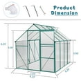 thumbnail image 6 of Polycarbonate Greenhouse Raised Base and Anchor Aluminum Heavy Duty Walk-in Greenhouses for Outdoor Backyard in All Season, 6 of 8