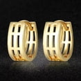 thumbnail image 2 of EOEMY Gold Platinum Hoop Earrings 13.5X12X6mm 0.8mm P187-Gold, 2 of 2