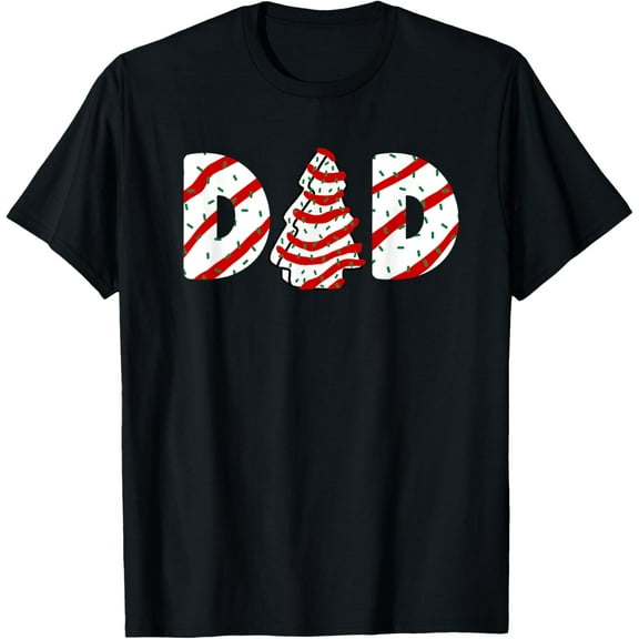 Premium model-Unisex-100% cotton-Christmas Tree Cake Matching Family Party Pajama Dad T-Shirt
