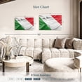 thumbnail image 4 of Elephant Stock Creased Italian Flag Wall Art - Horizontal Canvas Wall Art - Living Room Wall Decor - Flags Canvas - Green And Red Decor - 36" x 24", 4 of 8