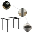 thumbnail image 3 of Hassch 5 Pieces Dining Table Set, Tempered Glass Table and 4 Chairs, Kitchen Table Set for 4 Person with Steel Legs for Home Apartment, Transparent & Black, 3 of 7
