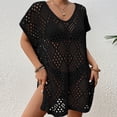 thumbnail image 5 of Gubotare Bathing Suit Cover Up for Women Crochet Swimsuit Cover Up with Batwing Sleeve Loose Swim cover ups,Black One Size, 5 of 5