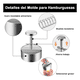 thumbnail image 2 of Prensa Hamburguesas Molde Manual 12cm Belug, Plateado, 2 of 5