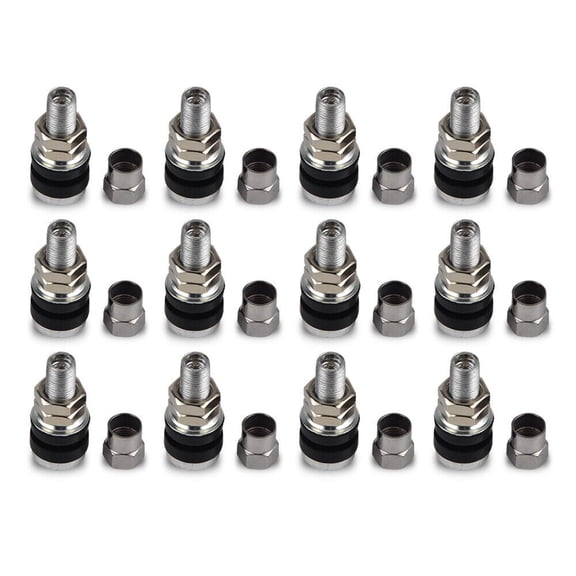 12 Pack Durable Metal Valve Stems 14mm Diameter, for Motorcycle Vehicle Valves