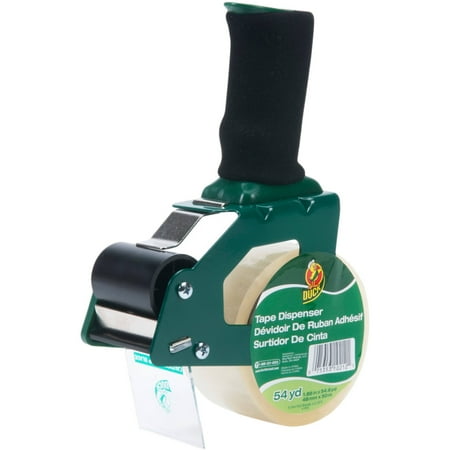 Duck Brand Foam Handle Tape Gun with Tape, 1.88 in. x 54.6 yd., Green,