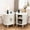 White, variant on Mid Century Modern Nightstand with Charging Station, Fluted Side Table with Sliding Door & Adjustable Shelf, Black