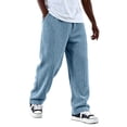 thumbnail image 3 of Men's Corduroy Pants Ribbed Texture Straight Leg Retro Streetwear Casual, 3 of 9