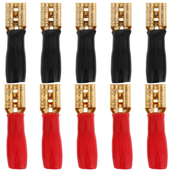 WEUVEB Copper Wire Crimp Spade Terminals Black Electrical Connectors for Wiring and Crimping Applications