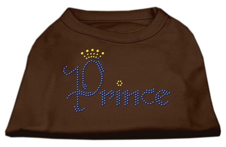 Mirage Prince Rhinestone Dog Shirt Large Brown