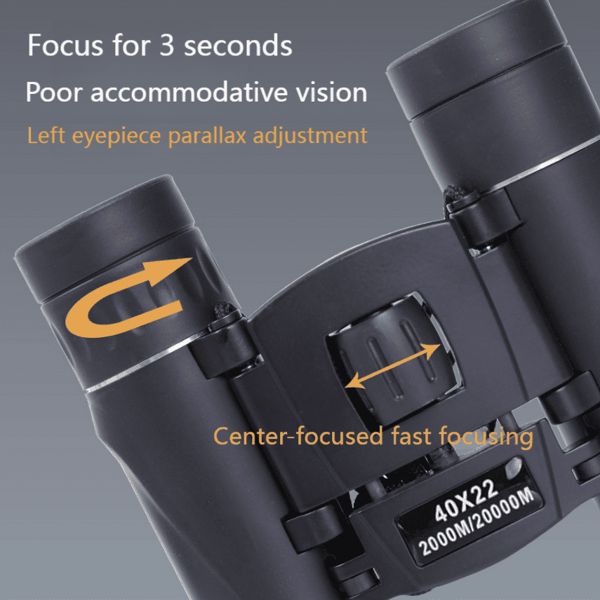 For Hunting Sports Outdoor Camping Travel，40x22 HD Powerful Binoculars 2000M Long Range Folding Mini Telescope BAK4 FMC Optics