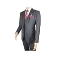 thumbnail image 4 of Men Suit BERLUSCONI Turkey 100% Italian Wool Super 180's 3pc Vested #Ber12 Gray, 4 of 11