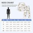 thumbnail image 4 of Lsque Vintage Stylized White Color Pattern Long Sleeve Pajama Set for Men - Soft 2-Piece Sleepwear and Loungewear Set with Pockets, Comfy Nightwear-X-Large, 4 of 7