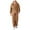 Brown, variant on Men's Jumpsuit Casual Long Sleeve Zipper Hooded Pajamas Comfortable Sleepwear Suit for Winter Warmth and Style