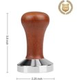thumbnail image 2 of Stamp Made Of Chrome-plated Steel And Real Wood Handle Incl. Mat, Coffee Press - Coffee Grinder For Coffee Machine Portafilter (58mm), 2 of 5