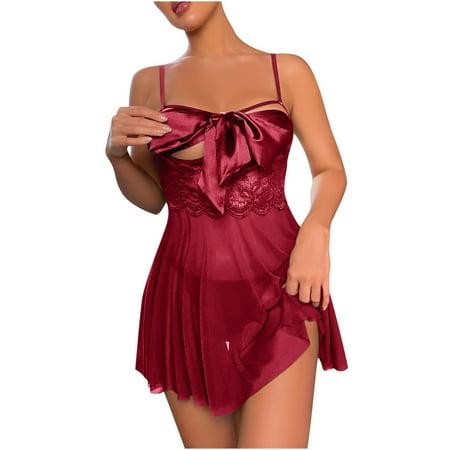

Suspender Skirt Lingerie Big Bow Short Nightdress New Women Lace Bodysuit Lingerie Jumpsuit Underwear Lace Underwear Set