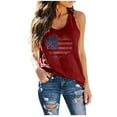 thumbnail image 1 of Womens Sleeveless Tank Shirts Star Stripe Print Workout Tank Tops Summer Racerback Vest Blouses Womens Clothes, 1 of 4