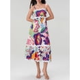 thumbnail image 4 of Gupgi Robe Débardeur Florale pour Femmes Bretelles Spaghetti Robes Évasées Sans Manches Taille Haute Robe Longue Fluide Robe de Plage, 4 of 8