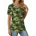 thumbnail image 3 of Fantaslook Women Blouses Dressy Casual Summer Short Sleeve Shirts Crew Neck Pleated Tunic Tops, 3 of 8